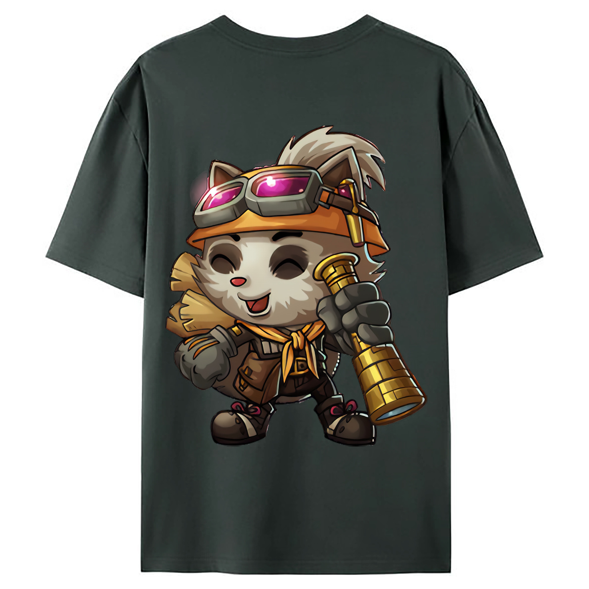 （画像用） リーグ・オブ・レジェンド League of Legends LOL 綿100％ メンズ半袖Tシャツ（バックプリント） 通気性